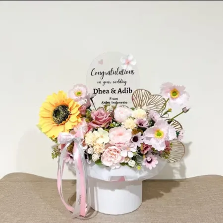 Bloom Box Akrilik Ucapan Wedding Pinrang